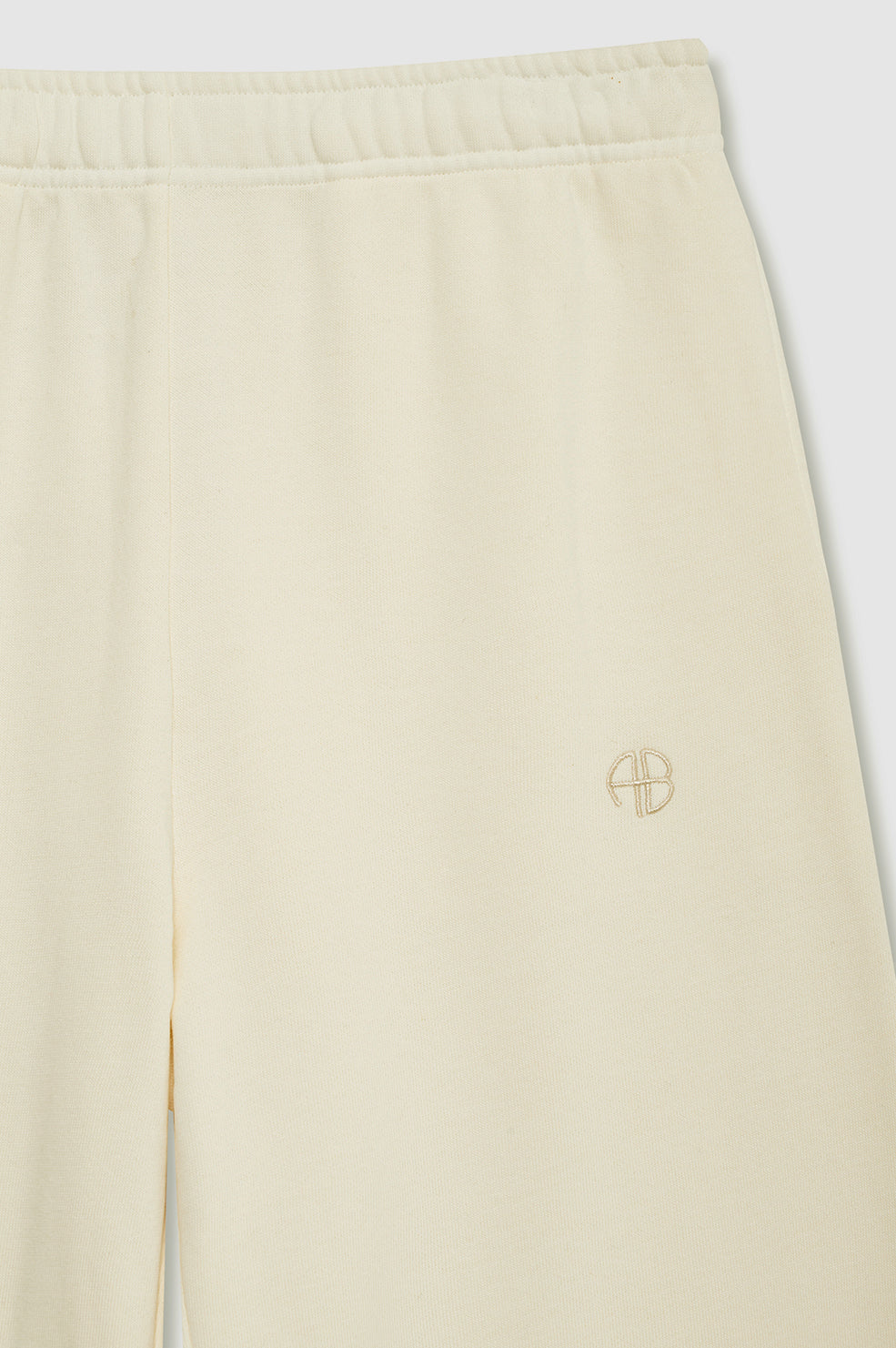 ANINE BING Kacey Sweatpant Monogram - Cream - detail view