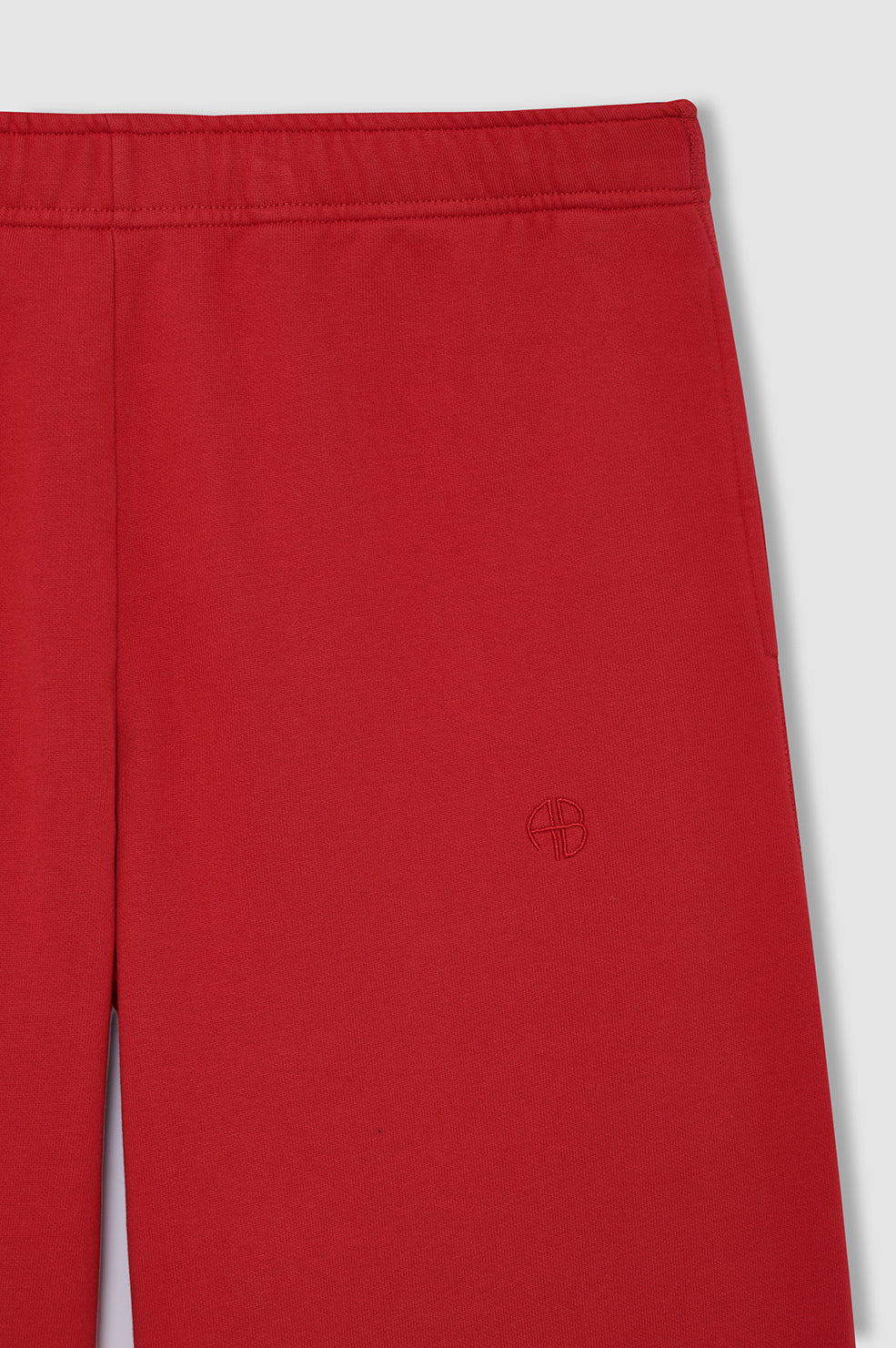 ANINE BING Kacey Sweatpant - Tango Red - on model front - detail view