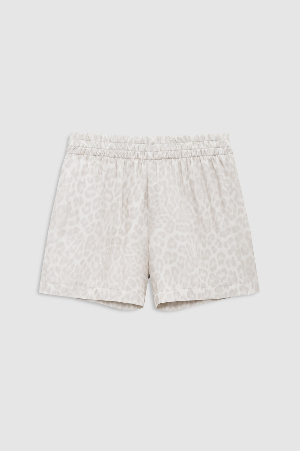 ANINE BING Kam Short - Washed White Leopard - front view