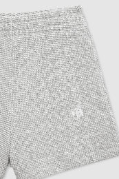 ANINE BING Kam Short Framed Monogram - Ivory And Black - detail view