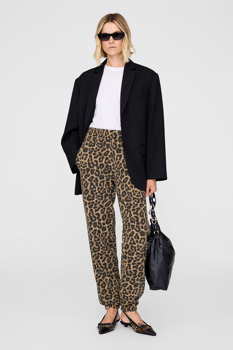 Karter Jogger Framed Monogram - Black And Brown Leopard XS