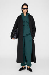 ANINE BING Karter Jogger Framed Monogram - Dark Teal - On Model Front Second Image