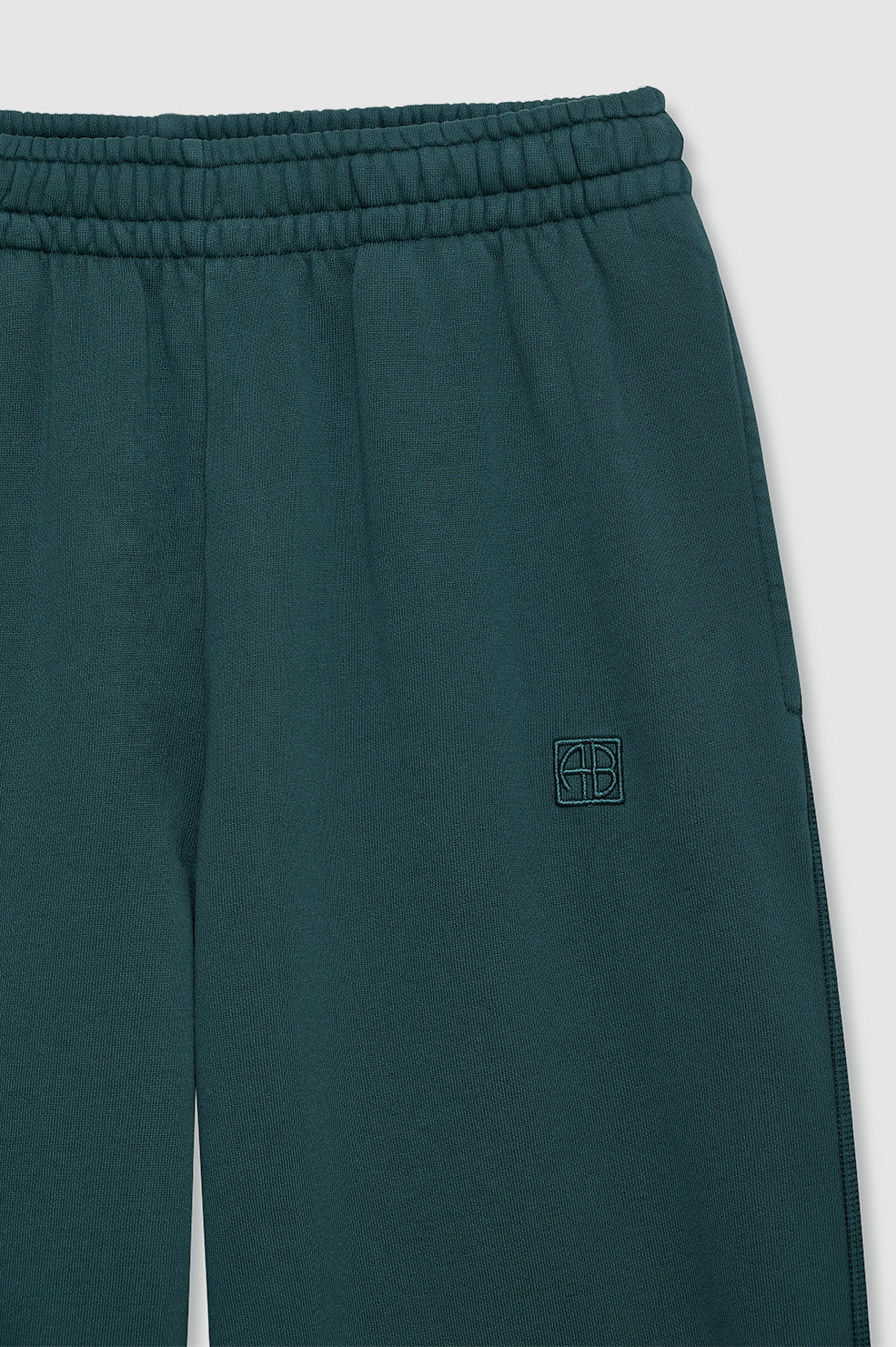 ANINE BING Karter Jogger Framed Monogram - Dark Teal - detail view