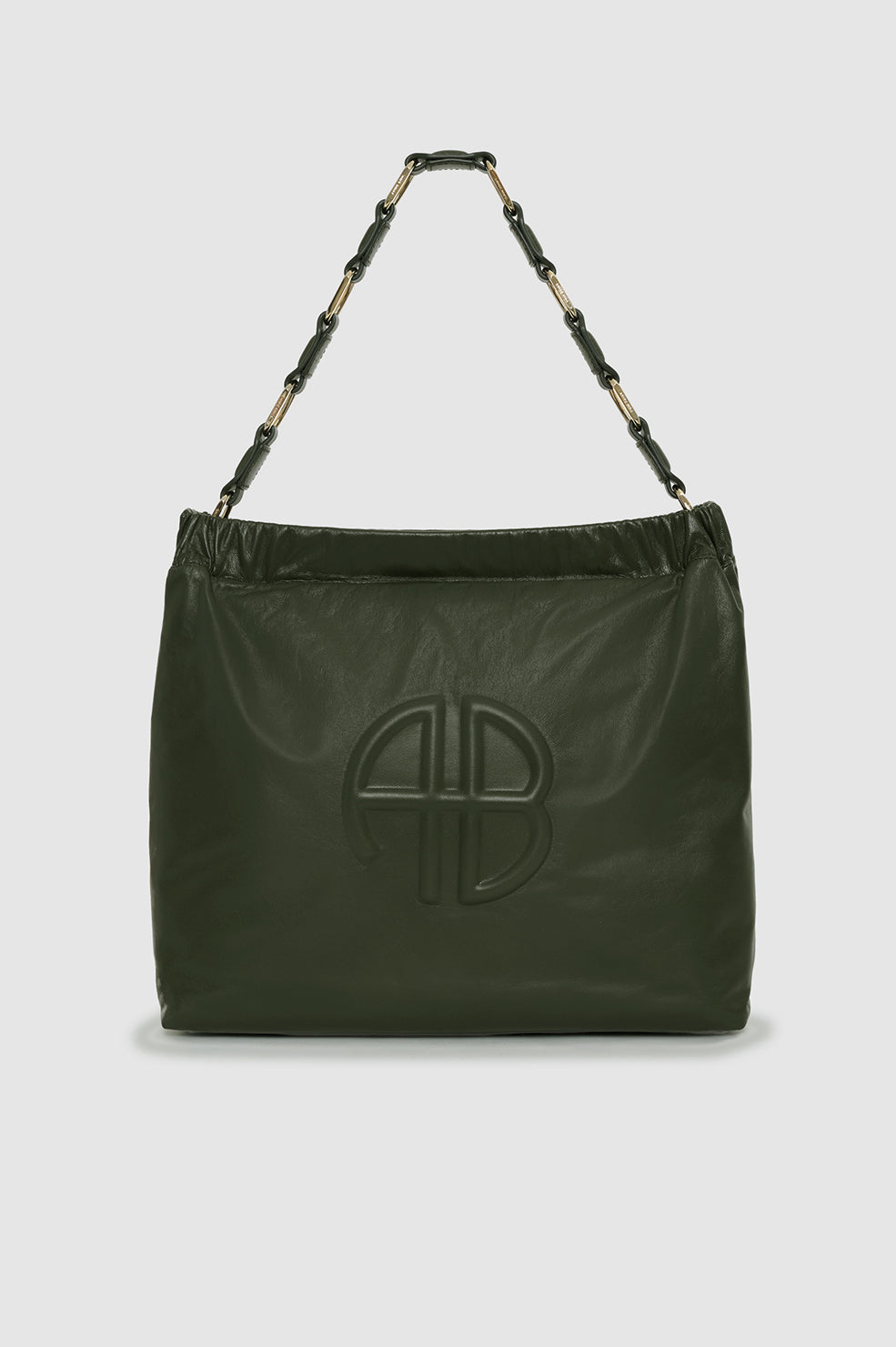 ANINE BING Kate Shoulder Bag - Olive - front view