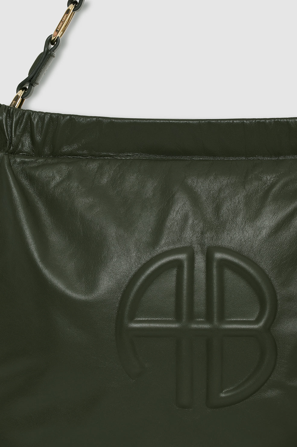 ANINE BING Kate Shoulder Bag - Olive - detail view