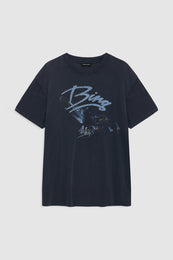 ANINE BING Kent Tee Eagle - Washed Black - front view