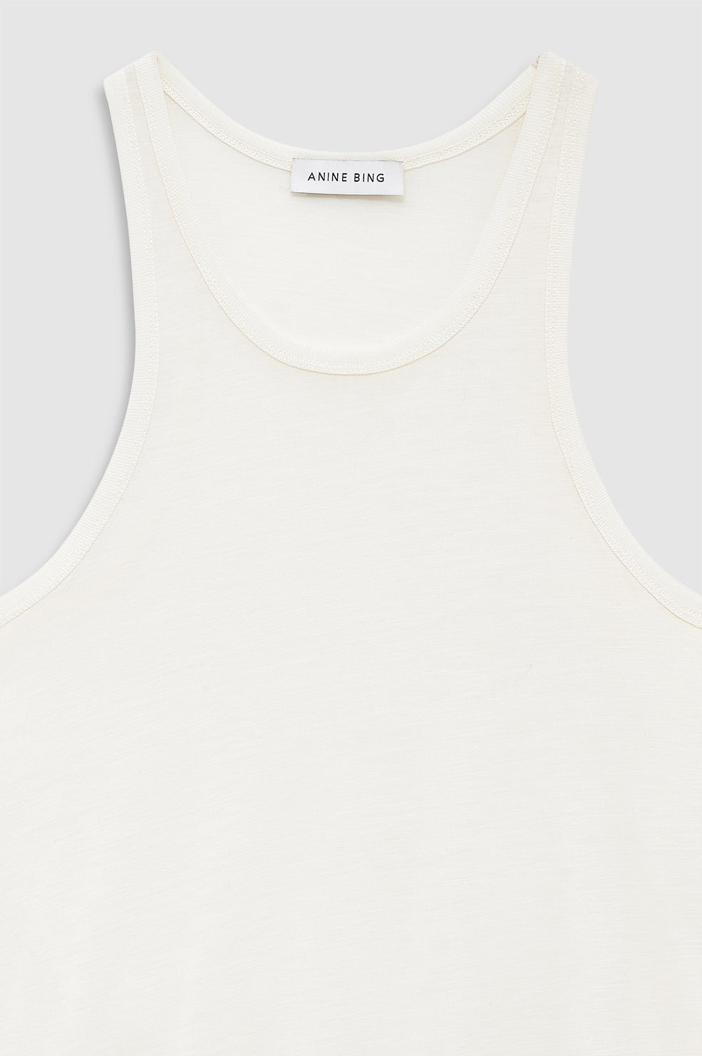 ANINE BING Kooper Tank - Cream - detail view
