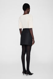 Kora Mini Skirt - Black Lurex Pinstripe XS