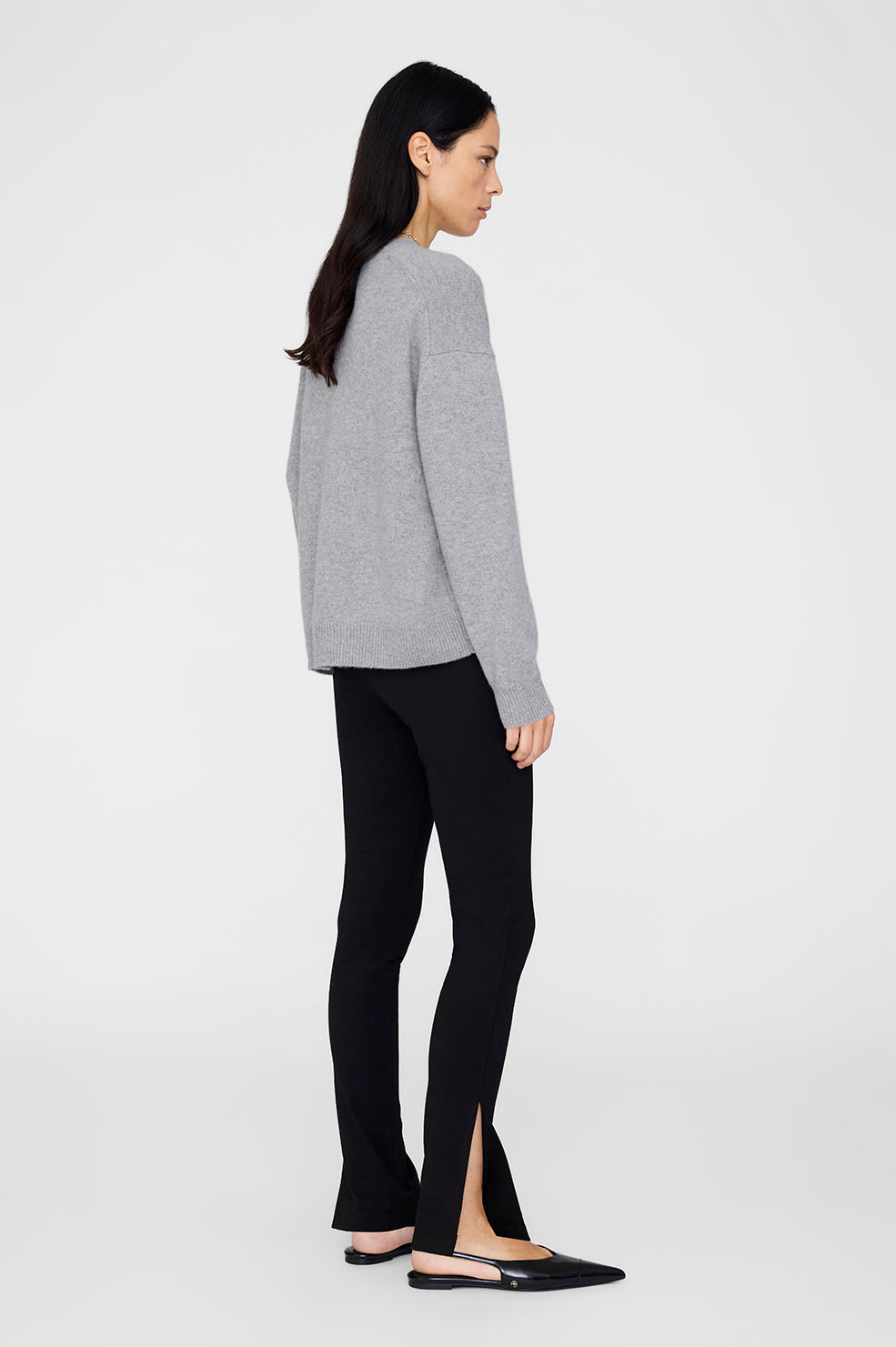 ANINE BING Kylie Pant - Black - on model back