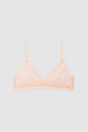 ANINE BING Lace Bra With Trim - Blush - front view