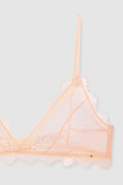 ANINE BING Lace Bra With Trim - Blush - detail view
