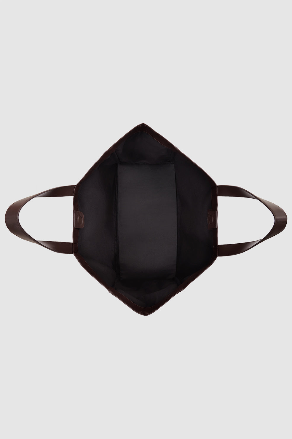 ANINE BING Large Rio Tote - Dark Brown Recycled Leather - Inside View