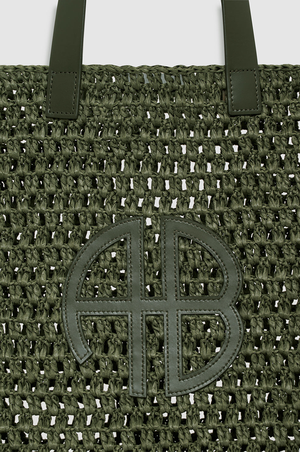 ANINE BING Large Rio Tote - Olive - detail view