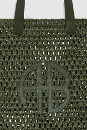 ANINE BING Large Rio Tote - Olive - detail view