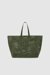 ANINE BING Large Rio Tote - Olive - back view