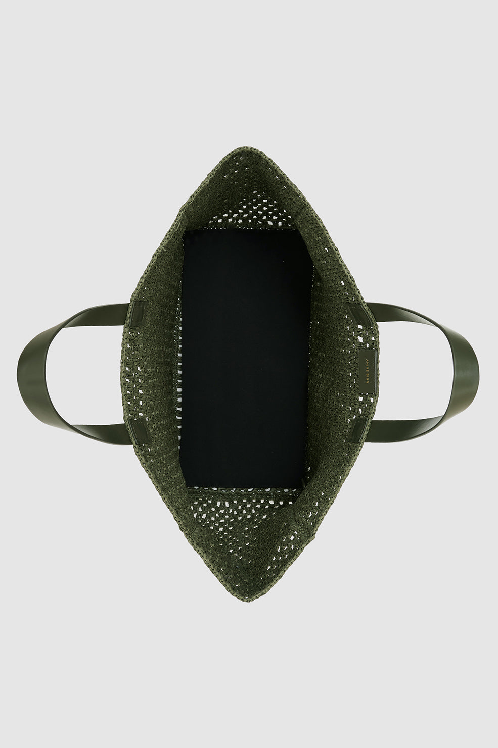 ANINE BING Large Rio Tote - Olive - top view