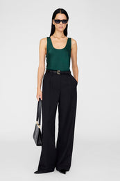 ANINE BING Lea Top - Dark Teal - On Model Front 