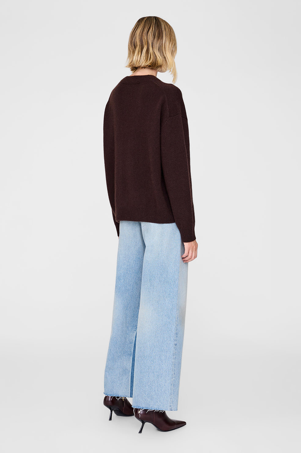 Lee Crew Sweater - Deep Brown