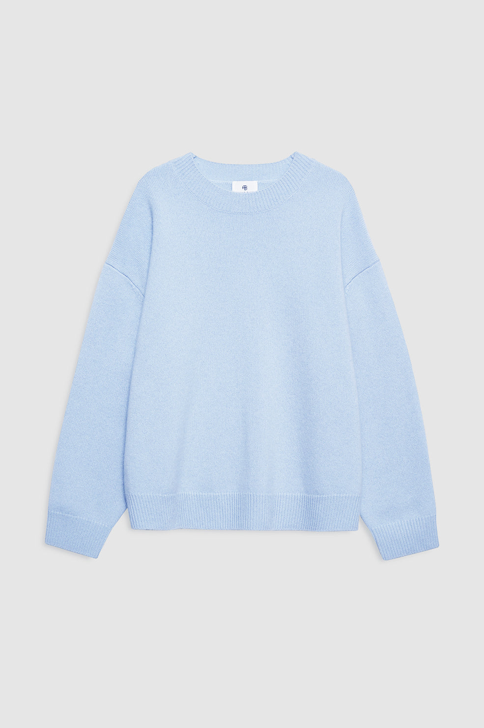 |ANINE BING Lee Crew Sweater - Pale Blue - front view