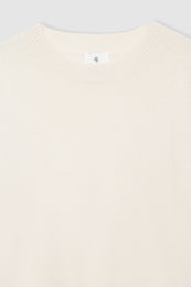 ANINE BING Lee Crew Sweater - Cream - Detail View