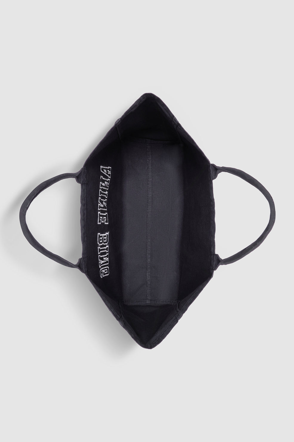 ANINE BING Leo Canvas Tote - Washed Black - top view