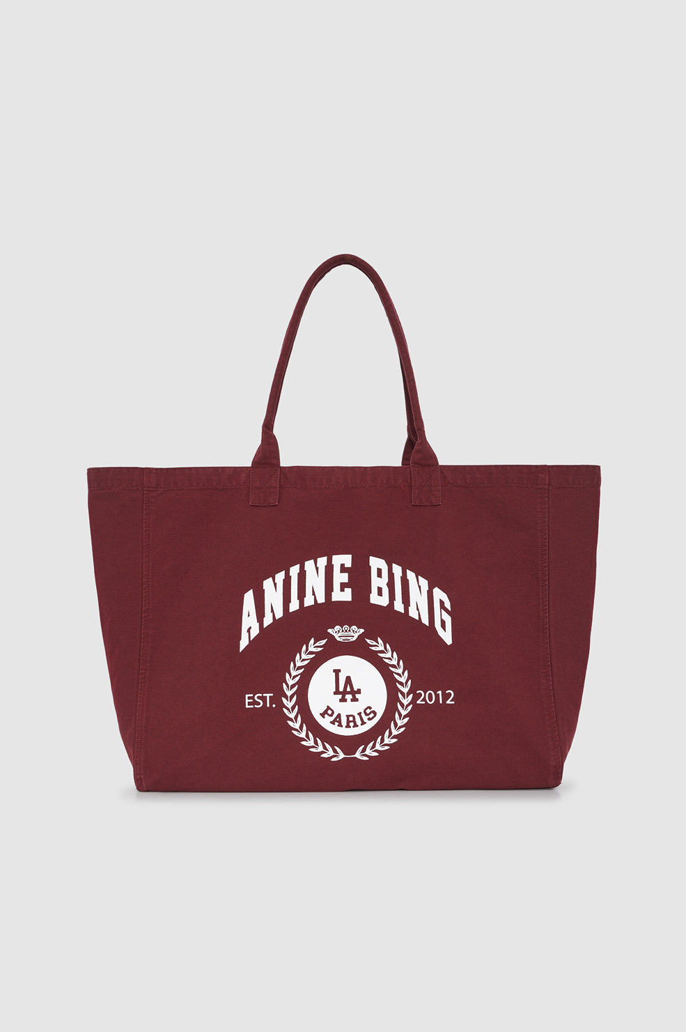Leo Canvas Tote Collegiate - Fig