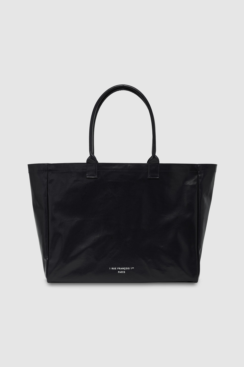 ANINE BING Leo Coated Canvas Tote - Black - black view
