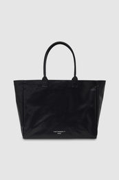 ANINE BING Leo Coated Canvas Tote - Black - black view