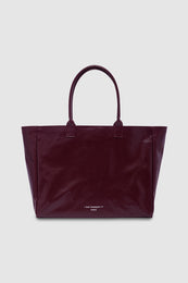 ANINE BING Leo Coated Canvas Tote - Fig - back view