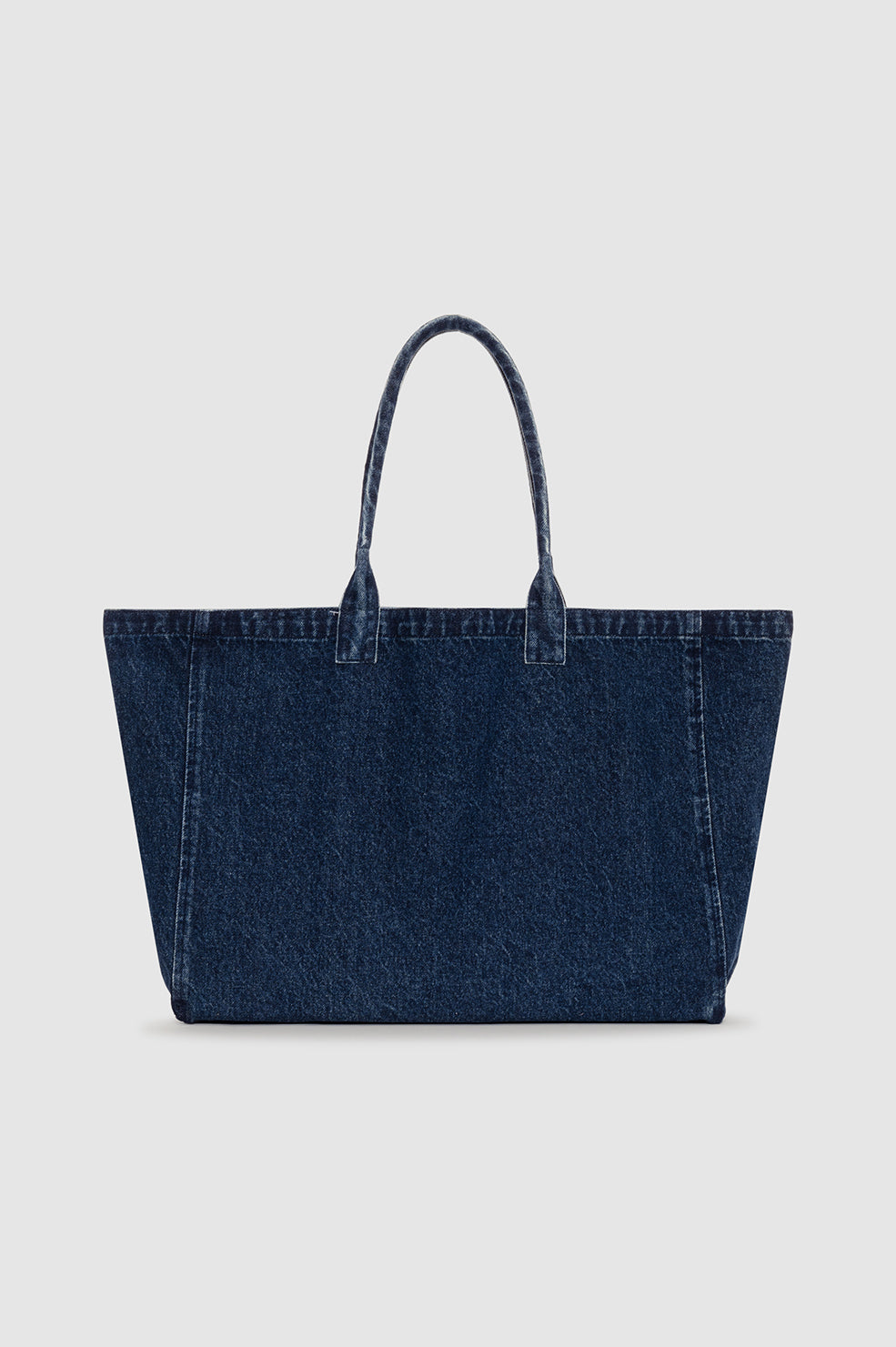 ANINE BING Leo Denim Tote - Ink Blue - back view