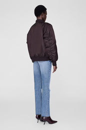 ANINE BING Leon Bomber - Deep Brown - On Model Back 