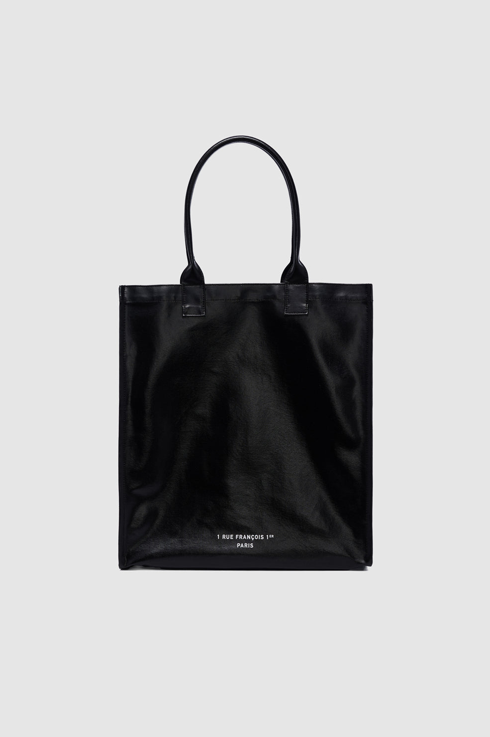 ANINE BING Leonie Coated Canvas Tote - Black - back view