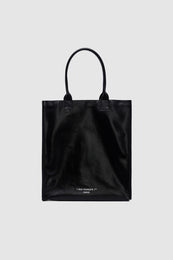ANINE BING Leonie Coated Canvas Tote - Black - back view