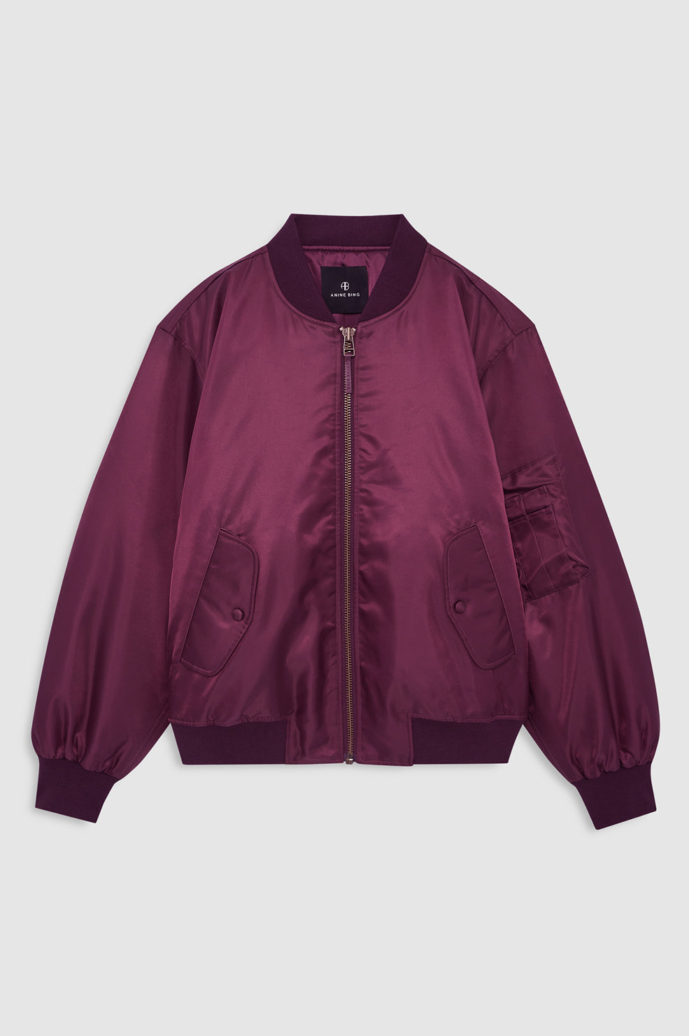 ANINE BING Leon Bomber - Fig - front view