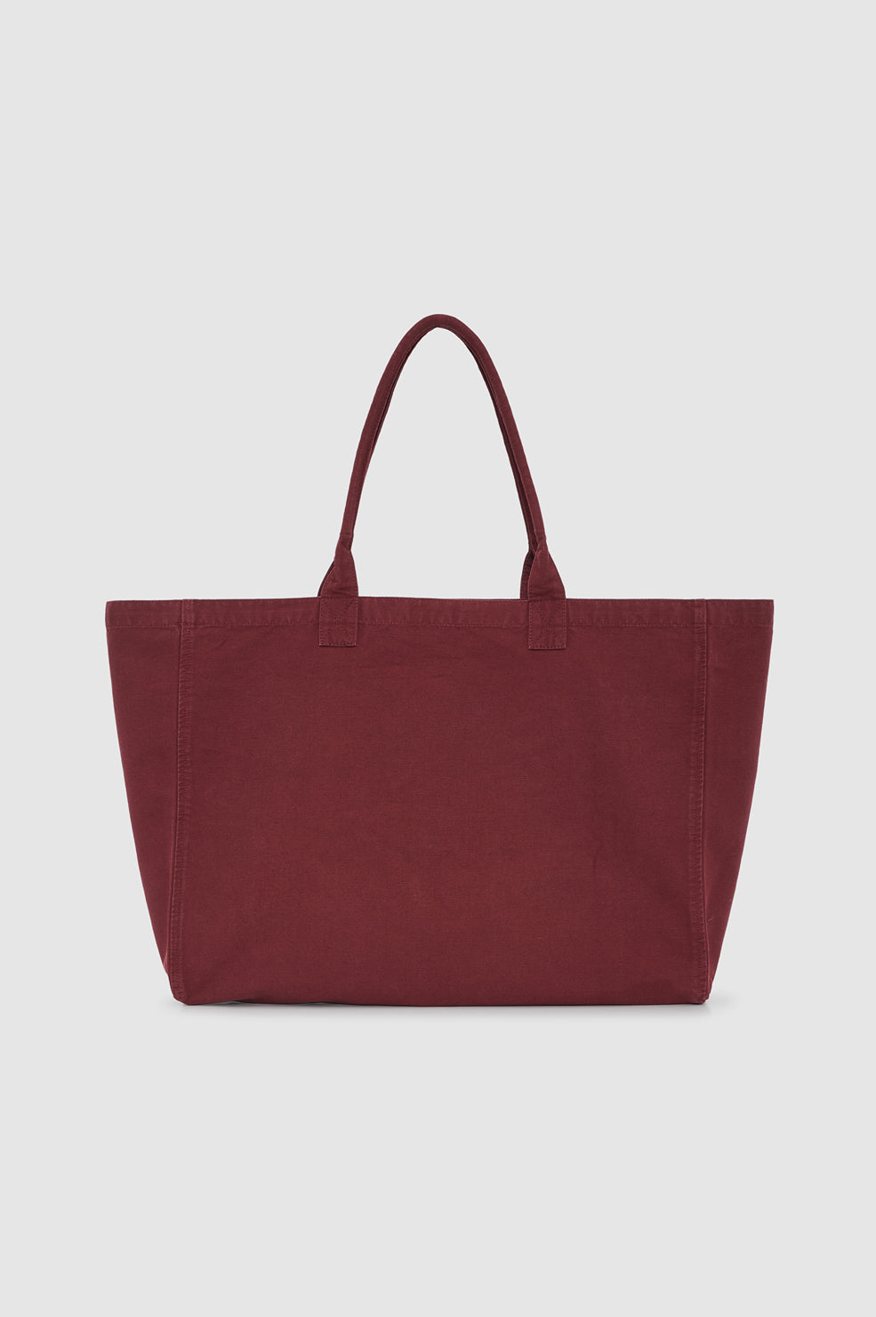 ANINE BING Leo Canvas Tote Collegiate - Fig - back view