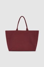 ANINE BING Leo Canvas Tote Collegiate - Fig - back view