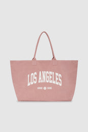 ANINE BING Leo Canvas Tote Los Angeles University - Earth Red - front view