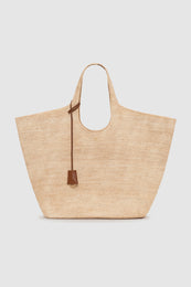 ANINE BING Lili Tote Raphia - Natural - front view