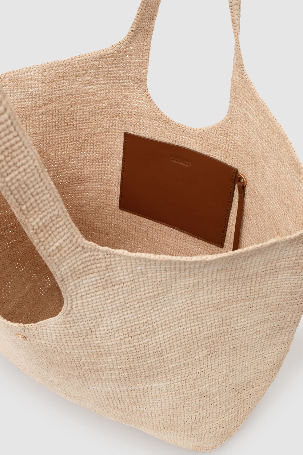 ANINE BING Lili Tote Raphia - Natural - inside view