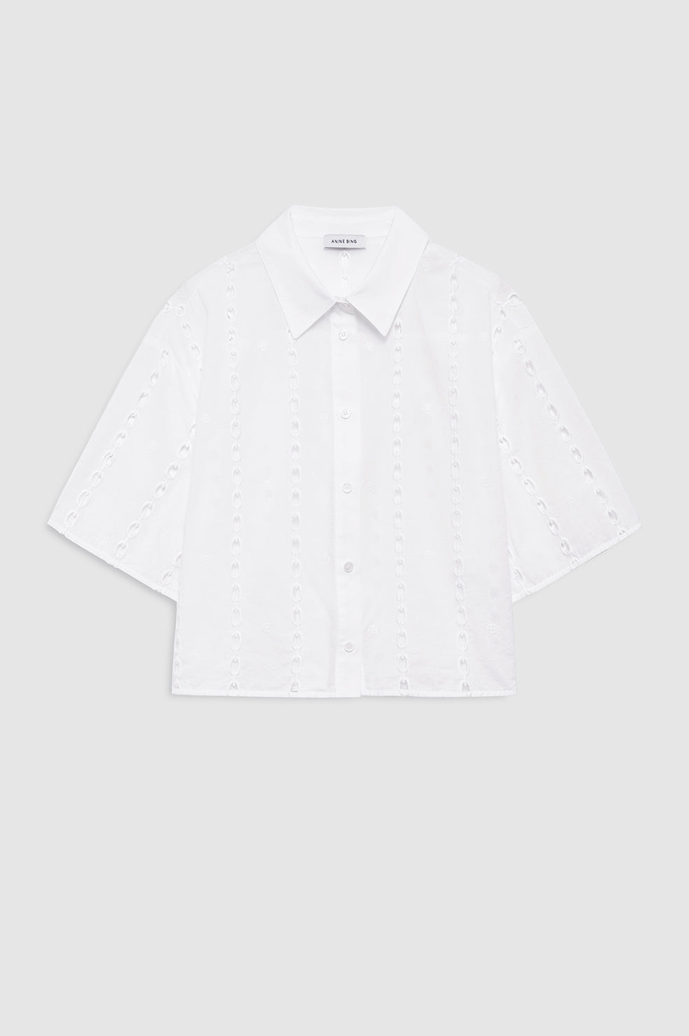 featured-img|ANINE BING Lincoln Shirt - White - front view