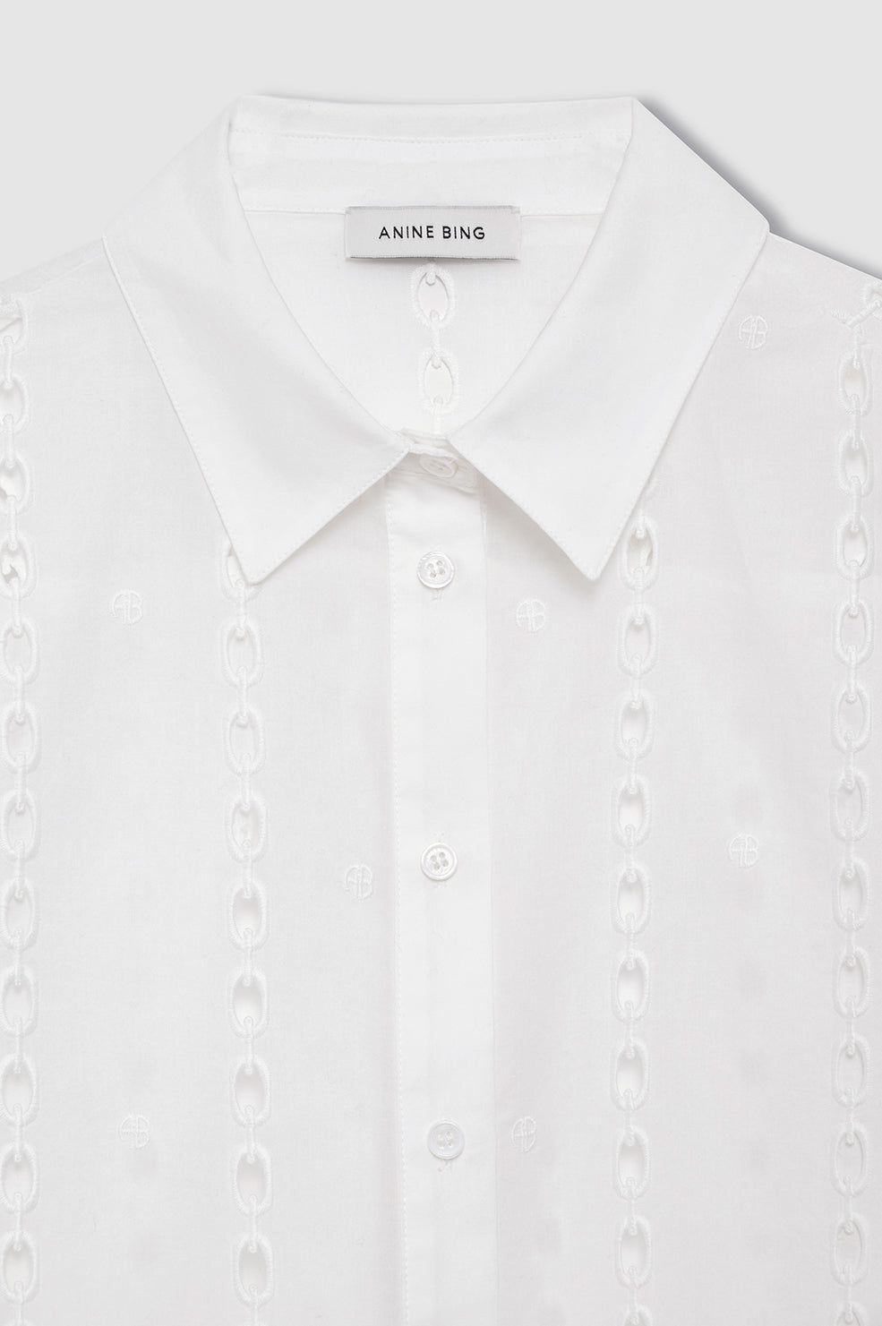 ANINE BING Lincoln Shirt - White - detail view