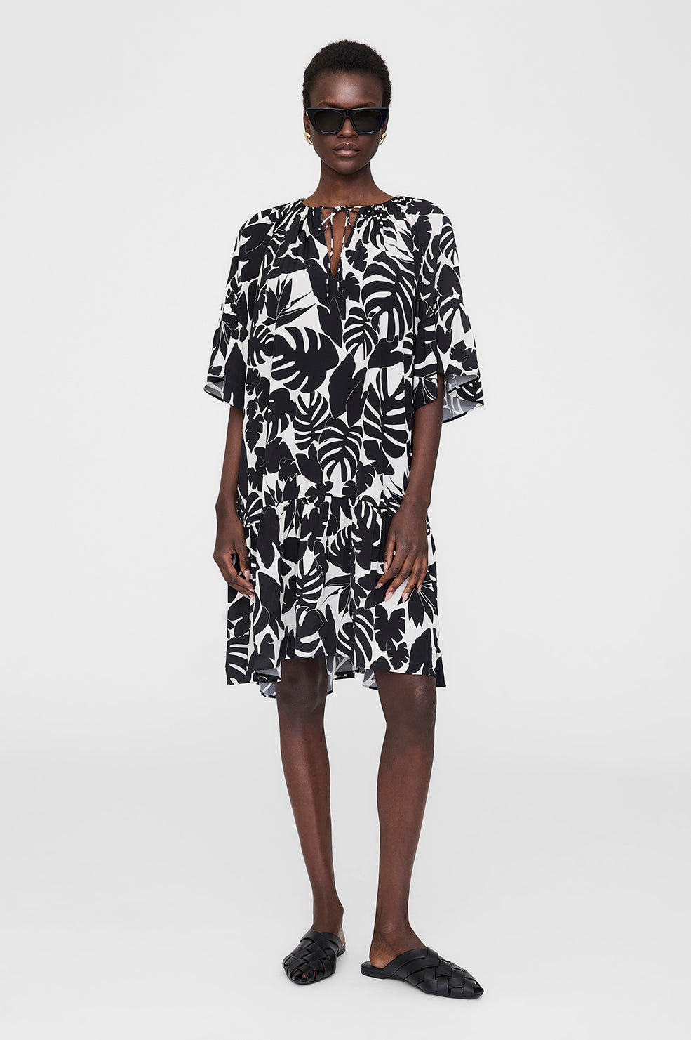 ANINE BING Lolita Dress - Black Bird Of Paradise