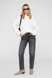ANINE BING Louie Sweater - Ivory - on model front