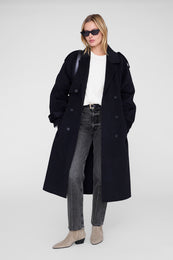 ANINE BING Louie Sweater - Ivory - on model front second image