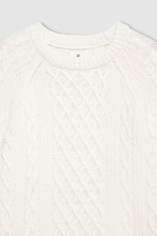 ANINE BING Louie Sweater - Ivory - detail view