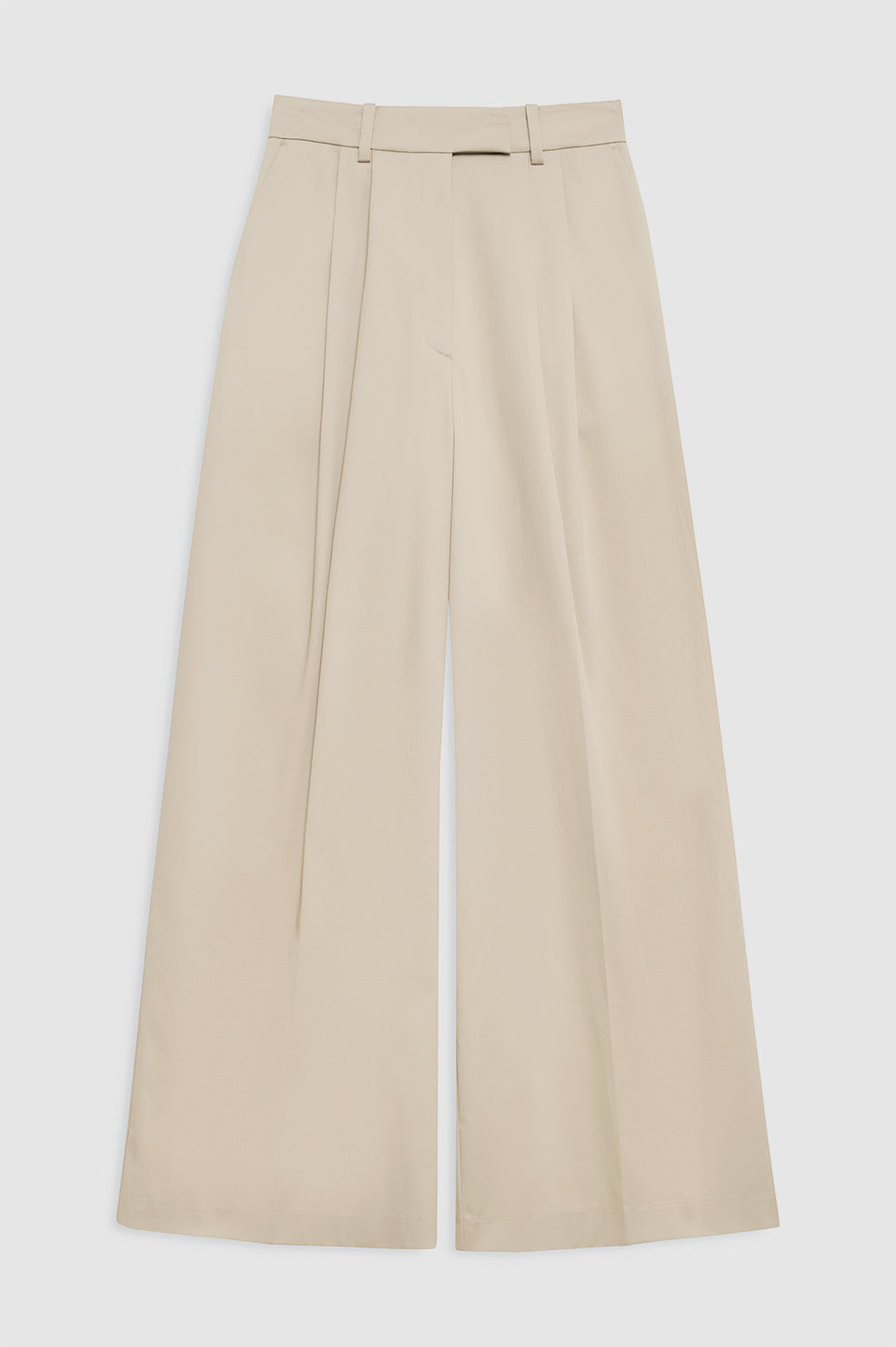 ANINE BING Lou Trouser - Beige - front view