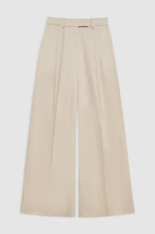 ANINE BING Lou Trouser - Beige - front view
