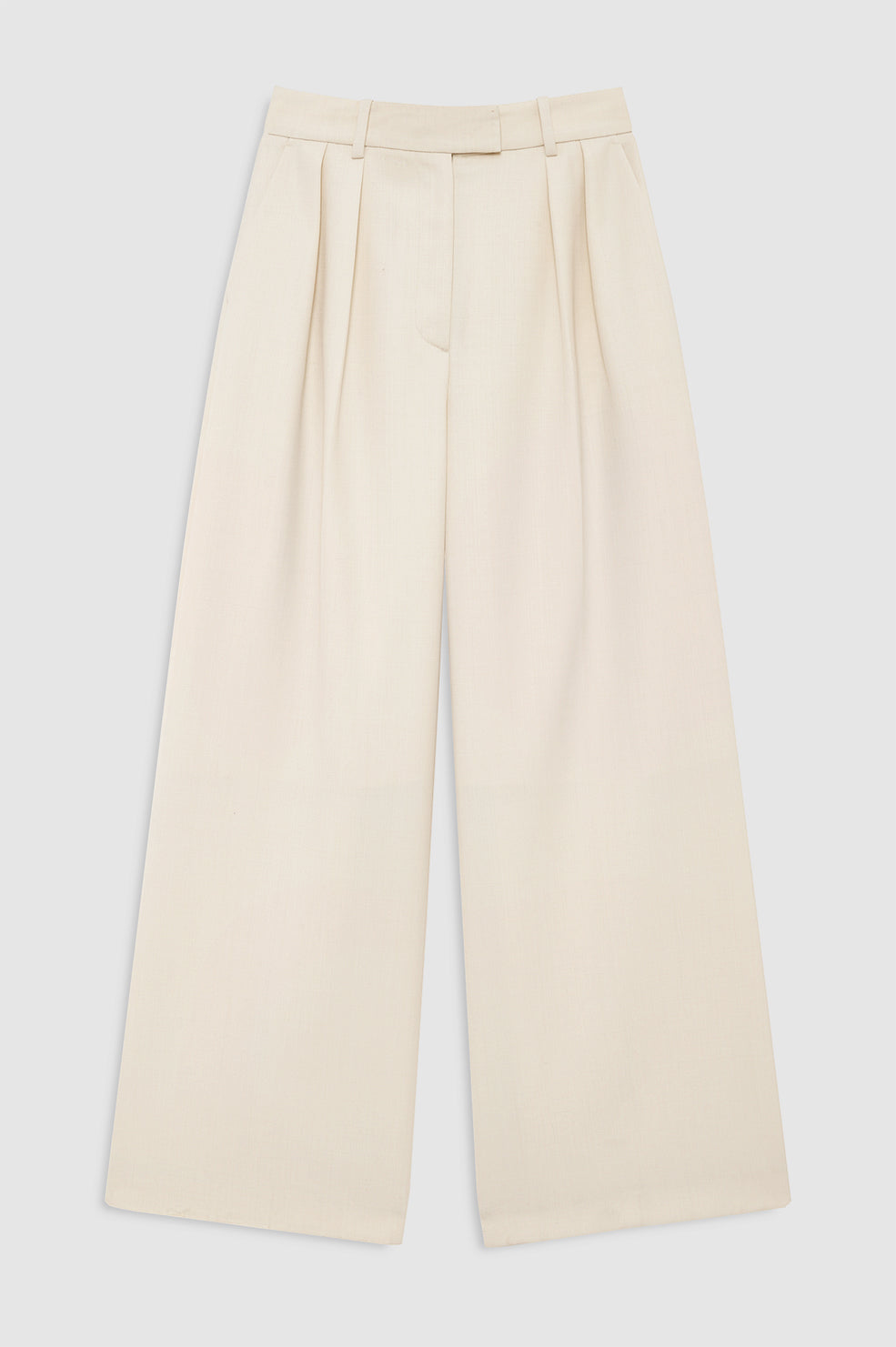 ANINE BING Lou Trouser - Ecru - front view