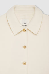 ANINE BING Luca Jacket - Ivory Cashmere Blend - Detail View 