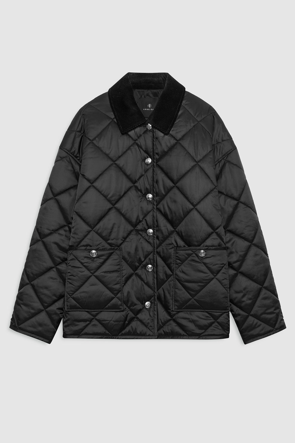 ANINE BING Luca Padded Jacket - Black - front view